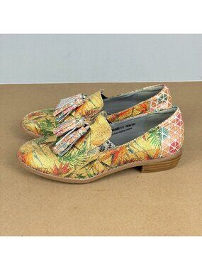 Spring Step L'Artiste Klasik Paradise Tassel Loafers Womens 7 EU 37 Tan Orange